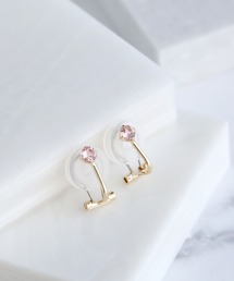 queite（ケイト）の「K10 誕生石 クリップイヤリング  10月/ピンクトルマリン［queite］（イヤリング）」