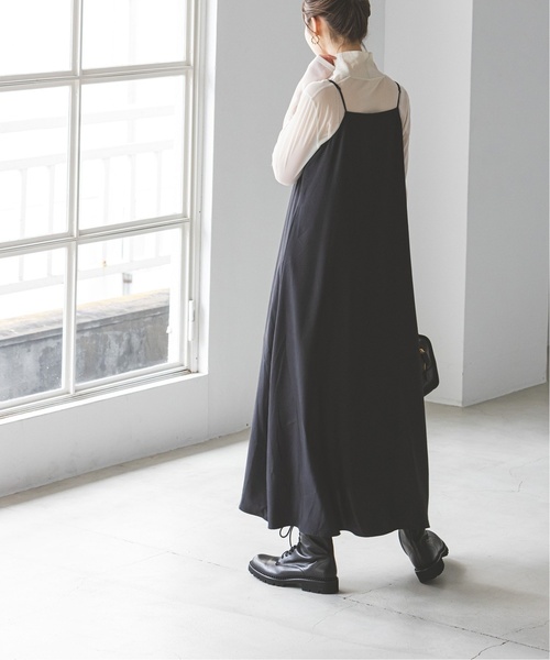 Noble（ノーブル）の「《追加》ビンテージツイルコンフォータブルキャミワンピース2（ワンピース・レディース・ブラック/ベージュ・FREE）」の7枚目の写真