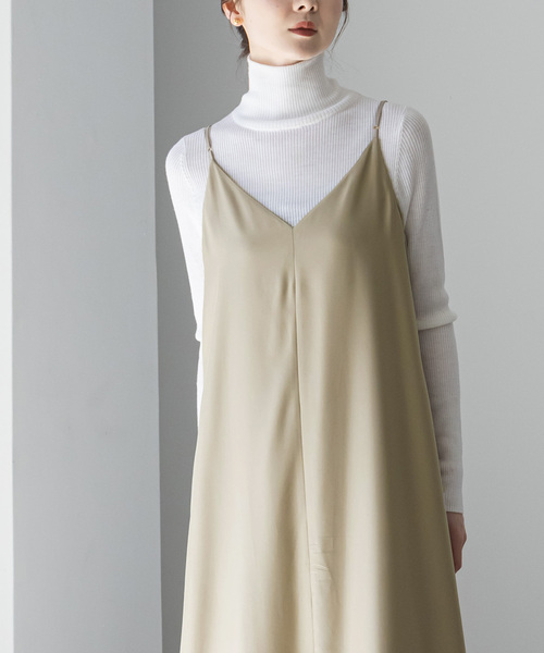 Noble（ノーブル）の「《追加》ビンテージツイルコンフォータブルキャミワンピース2（ワンピース・レディース・ブラック/ベージュ・FREE）」の18枚目の写真