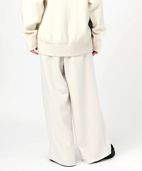 EVERYDAY I LIKE.（エヴリディアイライク）の「Warm Sweat Pants（スラックス・レディース・ホワイト/チャコールグレー・36/38）」の4枚目の写真