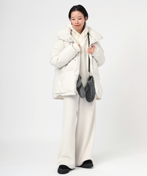 EVERYDAY I LIKE.（エヴリディアイライク）の「Warm Sweat Pants（スラックス・レディース・ホワイト/チャコールグレー・36/38）」の8枚目の写真