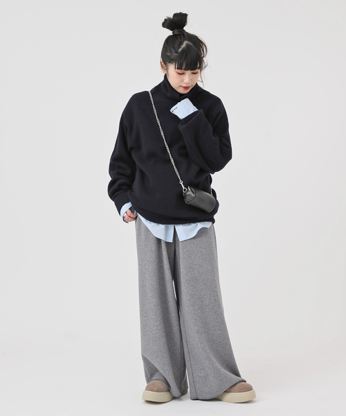 EVERYDAY I LIKE.（エヴリディアイライク）の「Warm Sweat Pants（スラックス・レディース・ホワイト/チャコールグレー・36/38）」の11枚目の写真