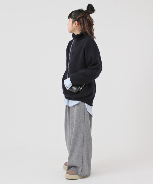 EVERYDAY I LIKE.（エヴリディアイライク）の「Warm Sweat Pants（スラックス・レディース・ホワイト/チャコールグレー・36/38）」の12枚目の写真
