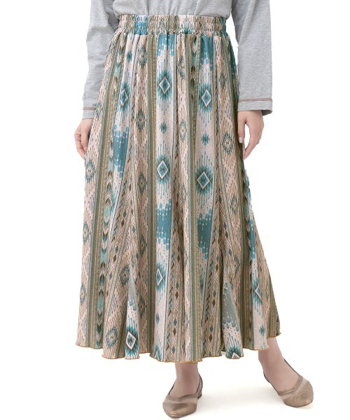 チチカカ(チチカカ)の「ファブリックプリントジャージースカート(スカート・レディース・ベージュ/ブラック/ブルー/その他1/その他2・MEDIUM/LARGE)」の7枚目の写真