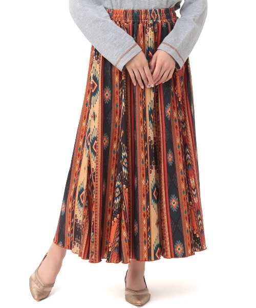 チチカカ(チチカカ)の「ファブリックプリントジャージースカート(スカート・レディース・ベージュ/ブラック/ブルー/その他1/その他2・MEDIUM/LARGE)」の6枚目の写真