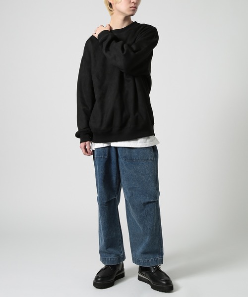 SETUP7（セットアップセブン）の「【SETUP7】Vintage Oversize Sweater ヴィンテージオーバーサイズスウェット KNF037 ※（スウェット・メンズ・パープル/ピンク/ブラック/カーキ/アイボリー・XL/L/2XL/M）」の17枚目の写真