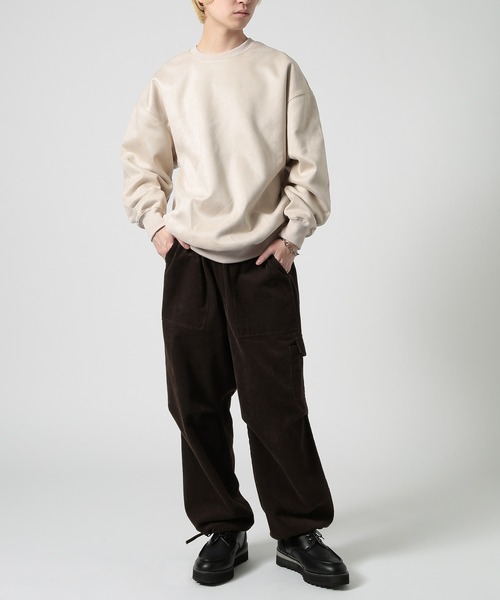 SETUP7（セットアップセブン）の「【SETUP7】Vintage Oversize Sweater ヴィンテージオーバーサイズスウェット KNF037 ※（スウェット・メンズ・パープル/ピンク/ブラック/カーキ/アイボリー・XL/L/2XL/M）」の20枚目の写真