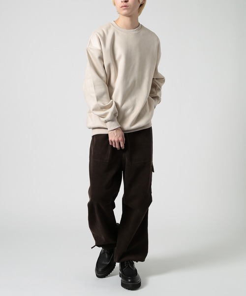 SETUP7（セットアップセブン）の「【SETUP7】Vintage Oversize Sweater ヴィンテージオーバーサイズスウェット KNF037 ※（スウェット・メンズ・パープル/ピンク/ブラック/カーキ/アイボリー・XL/L/2XL/M）」の21枚目の写真