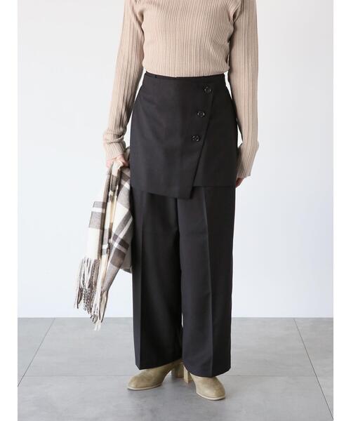 Te chichi TERRASSE（テチチテラス）の「2WAYスカートセットパンツ（その他パンツ・レディース・ブラック/ベージュ/ネイビー・F）」の2枚目の写真