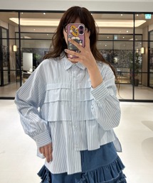 idem | 【 ZOZO限定 】asymmetry frill shirt/アシンメトリーフリルシャツ(シャツ/ブラウス)