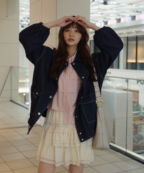 idem（イデム）の「asymmetry frill shirt/アシンメトリーフリルシャツ