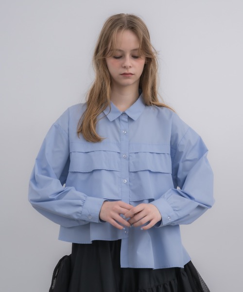 idem イデム　heart frill hoodie ハートフリルフーディー asymmetry frill shirt/アシンメトリーフリルシャツ（シャツ