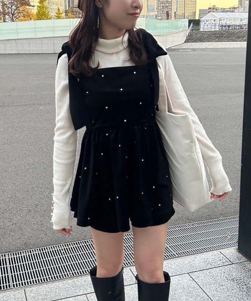 one after another NICE CLAUP（ワンアフターアナザーナイスクラップ）の「アソートビスチェ/セットアップのショートパンツあり（キャミソール・レディース・ブラック/グレー系その他/オフホワイト・FREE）」の14枚目の写真