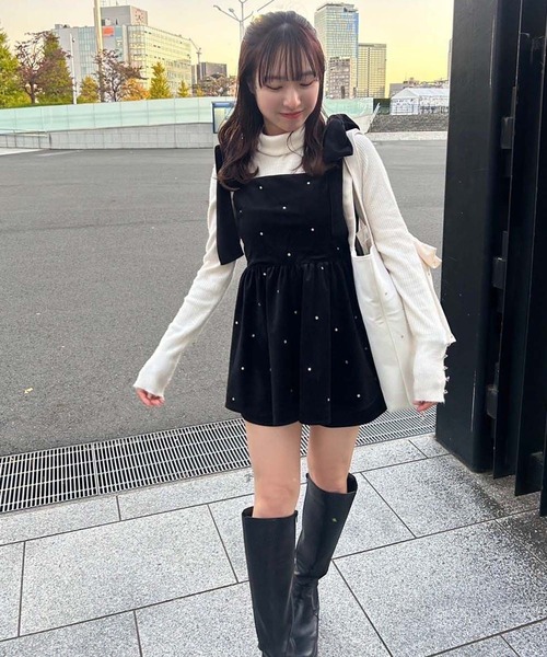 one after another NICE CLAUP（ワンアフターアナザーナイスクラップ）の「アソートビスチェ/セットアップのショートパンツあり（キャミソール・レディース・ブラック/グレー系その他/オフホワイト・FREE）」の17枚目の写真