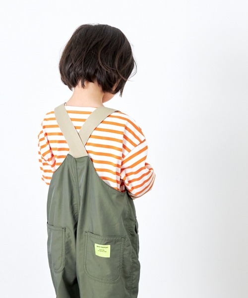 MAKE YOUR DAY（メイクユアデイ）の「ボーダーラクガキ長袖Tシャツ■80～140cm（Tシャツ/カットソー・キッズ・グリーン/イエロー/オレンジ・140/90/110/100/120/130/80）」の5枚目の写真