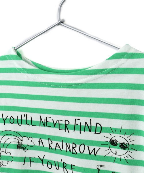 MAKE YOUR DAY（メイクユアデイ）の「ボーダーラクガキ長袖Tシャツ■80～140cm（Tシャツ/カットソー・キッズ・グリーン/イエロー/オレンジ・140/90/110/100/120/130/80）」の10枚目の写真