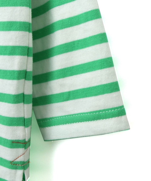 MAKE YOUR DAY（メイクユアデイ）の「ボーダーラクガキ長袖Tシャツ■80～140cm（Tシャツ/カットソー・キッズ・グリーン/イエロー/オレンジ・140/90/110/100/120/130/80）」の12枚目の写真