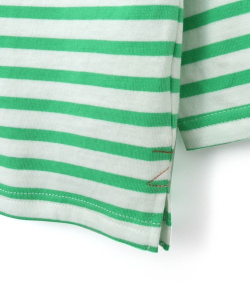 MAKE YOUR DAY（メイクユアデイ）の「ボーダーラクガキ長袖Tシャツ■80～140cm（Tシャツ/カットソー・キッズ・グリーン/イエロー/オレンジ・140/90/110/100/120/130/80）」の13枚目の写真