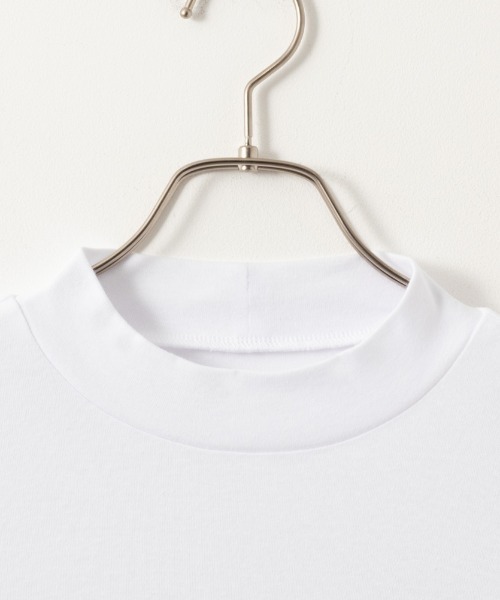 NAVY（ネイビー）の「NAVY 無地スムースモックネック ソフトタッチ長袖Tシャツ（Tシャツ/カットソー・メンズ・ホワイト/グレイッシュベージュ/ブラック/チャコールグレー/キャメル・XXL/S/M/XL/L）」の7枚目の写真