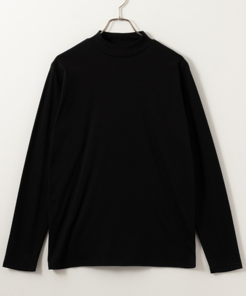 NAVY（ネイビー）の「NAVY 無地スムースモックネック ソフトタッチ長袖Tシャツ（Tシャツ/カットソー・メンズ・ホワイト/グレイッシュベージュ/ブラック/チャコールグレー/キャメル・XXL/S/M/XL/L）」の12枚目の写真