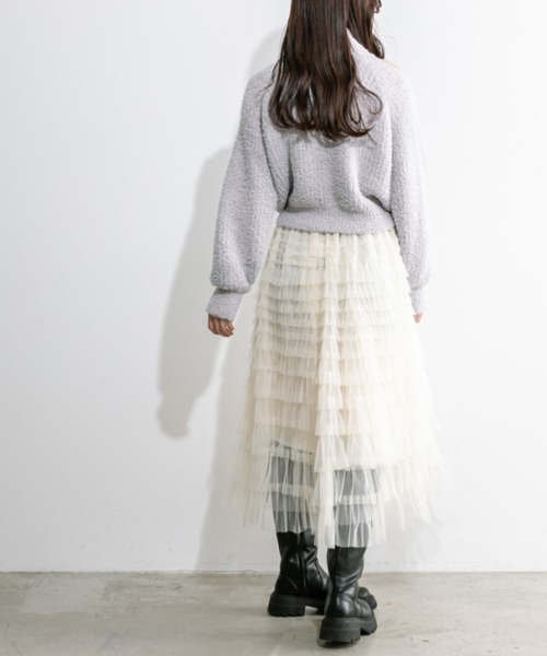 OLIVE des OLIVE(オリーブデオリーブ)の「肌見せタートルニット 1032050450(ニット/セーター・レディース・アイボリー/ブルー/ライトグレー・FREE)」の12枚目の写真