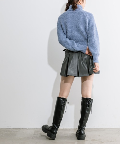 OLIVE des OLIVE(オリーブデオリーブ)の「肌見せタートルニット 1032050450(ニット/セーター・レディース・アイボリー/ブルー/ライトグレー・FREE)」の18枚目の写真