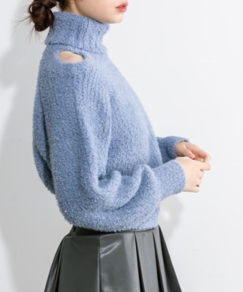 OLIVE des OLIVE(オリーブデオリーブ)の「肌見せタートルニット 1032050450(ニット/セーター・レディース・アイボリー/ブルー/ライトグレー・FREE)」の20枚目の写真