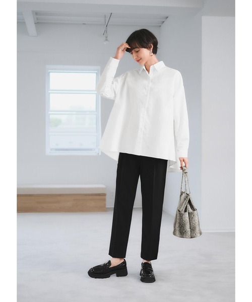 STYLE DELI(スタイルデリ)の「ハリ感テントラインシャツ(シャツ/ブラウス・レディース・ホワイト/ベージュ/チャコール・FREE)」の19枚目の写真