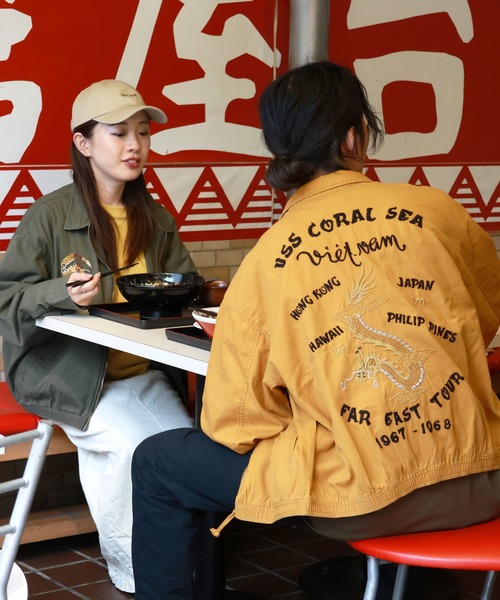 KRIFF MAYER（クリフメイヤー）の「スーベニアベトジャン（ミリタリージャケット・メンズ・マスタード/チャコール/カーキ/ダークブルー・X-LARGE/LARGE/MEDIUM）」の16枚目の写真