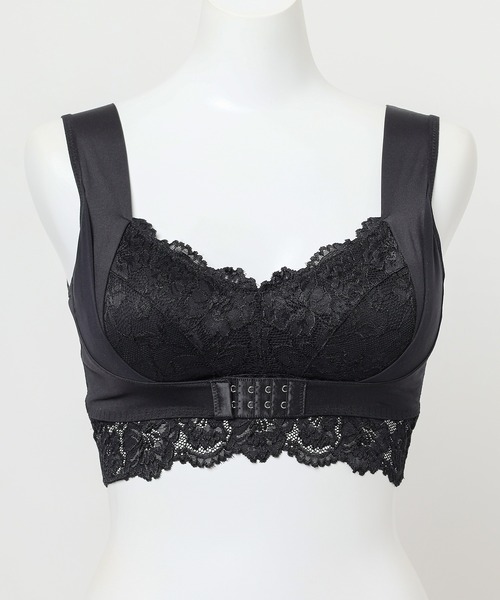 Honeys（ハニーズ）の「ナイトブラ 睡眠中のバスト横流れカバー。24時間OK。ノンワイヤー×ホールド。美胸。しっかり脇高（ナイトブラ・レディース・ブルーグレー/ベージュ/ミント/ピンク/ブラック/アイボリー/ネイビー/ボルドー/ライトピンク・3L/SS/LL/L/M/S）」の22枚目の写真