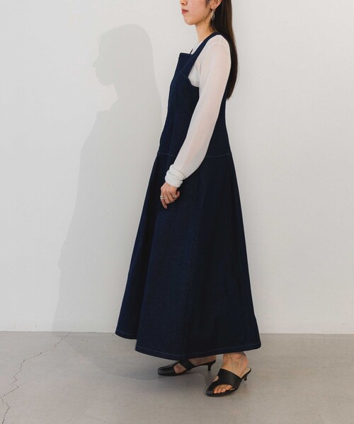 EMMEL REFINES(エメルリファインズ)の「<EMMEL REFINES>EM デザイン キリカエ ジャンスカ(ジャンパースカート・レディース・ネイビー・M/S)」の4枚目の写真