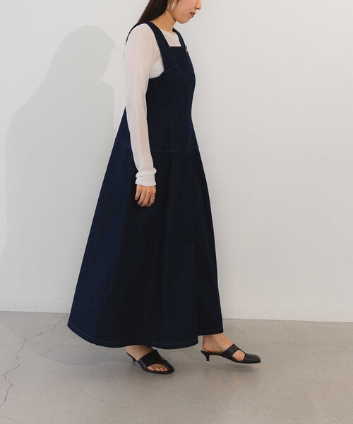 EMMEL REFINES(エメルリファインズ)の「<EMMEL REFINES>EM デザイン キリカエ ジャンスカ(ジャンパースカート・レディース・ネイビー・M/S)」の5枚目の写真