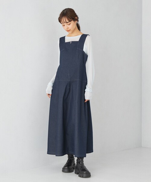 EMMEL REFINES(エメルリファインズ)の「<EMMEL REFINES>EM デザイン キリカエ ジャンスカ(ジャンパースカート・レディース・ネイビー・M/S)」の8枚目の写真