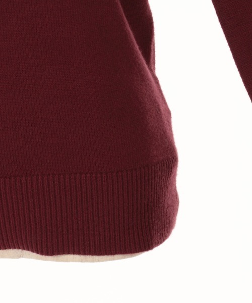 axes femme（アクシーズファム）の「薔薇装飾プチフリルニット（ニット/セーター・レディース・ブラウン/ホワイト/ワイン・FREE）」の20枚目の写真