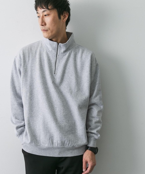 URBAN RESEARCH DOORS（アーバンリサーチドアーズ）の「コットン裏起毛ハーフジップスウェット（スウェット・メンズ・グレー系その他/ブラック/ブルー・MEDIUM/X-LARGE/LARGE）」の4枚目の写真