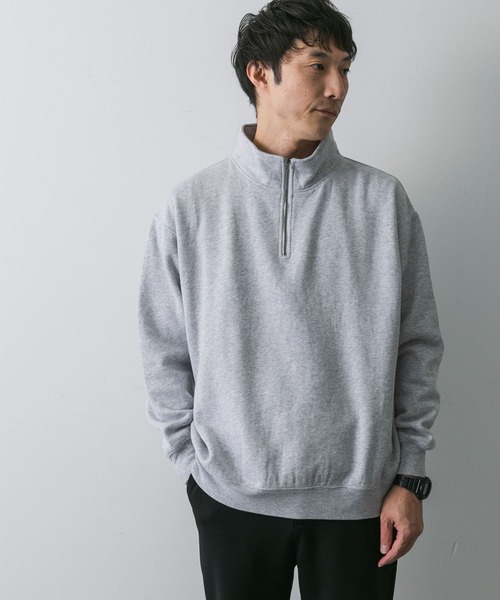 URBAN RESEARCH DOORS（アーバンリサーチドアーズ）の「コットン裏起毛ハーフジップスウェット（スウェット・メンズ・グレー系その他/ブラック/ブルー・MEDIUM/X-LARGE/LARGE）」の5枚目の写真