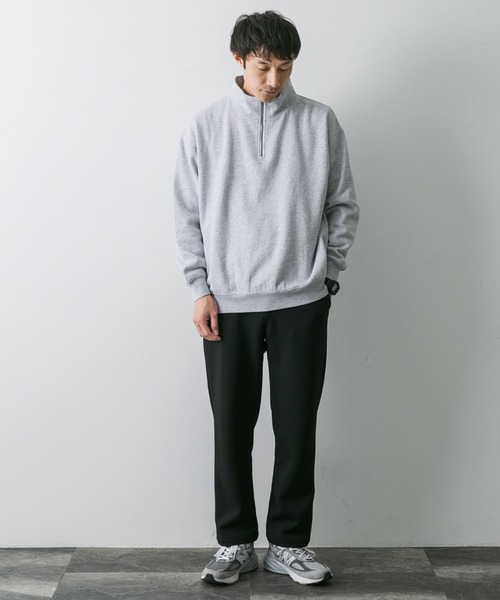 URBAN RESEARCH DOORS（アーバンリサーチドアーズ）の「コットン裏起毛ハーフジップスウェット（スウェット・メンズ・グレー系その他/ブラック/ブルー・MEDIUM/X-LARGE/LARGE）」の6枚目の写真