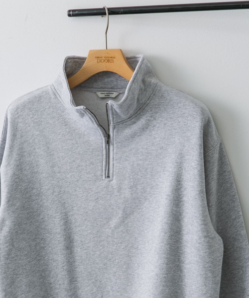 URBAN RESEARCH DOORS（アーバンリサーチドアーズ）の「コットン裏起毛ハーフジップスウェット（スウェット・メンズ・グレー系その他/ブラック/ブルー・MEDIUM/X-LARGE/LARGE）」の8枚目の写真