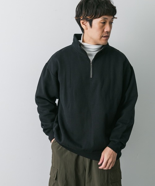 URBAN RESEARCH DOORS（アーバンリサーチドアーズ）の「コットン裏起毛ハーフジップスウェット（スウェット・メンズ・グレー系その他/ブラック/ブルー・MEDIUM/X-LARGE/LARGE）」の9枚目の写真