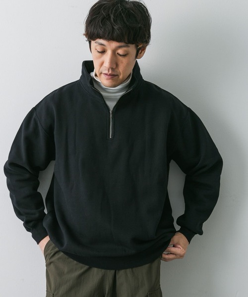 URBAN RESEARCH DOORS（アーバンリサーチドアーズ）の「コットン裏起毛ハーフジップスウェット（スウェット・メンズ・グレー系その他/ブラック/ブルー・MEDIUM/X-LARGE/LARGE）」の10枚目の写真