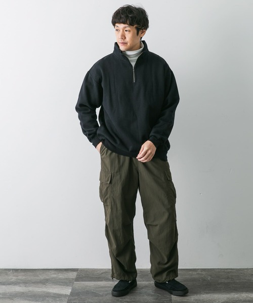 URBAN RESEARCH DOORS（アーバンリサーチドアーズ）の「コットン裏起毛ハーフジップスウェット（スウェット・メンズ・グレー系その他/ブラック/ブルー・MEDIUM/X-LARGE/LARGE）」の14枚目の写真