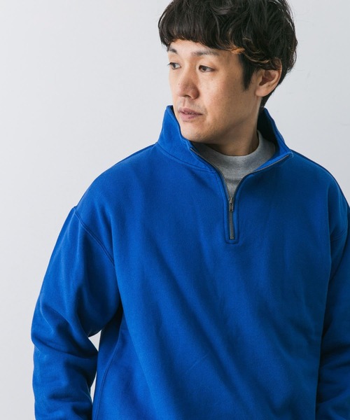 URBAN RESEARCH DOORS（アーバンリサーチドアーズ）の「コットン裏起毛ハーフジップスウェット（スウェット・メンズ・グレー系その他/ブラック/ブルー・MEDIUM/X-LARGE/LARGE）」の16枚目の写真