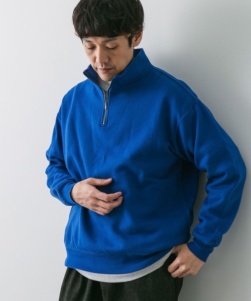 URBAN RESEARCH DOORS（アーバンリサーチドアーズ）の「コットン裏起毛ハーフジップスウェット（スウェット・メンズ・グレー系その他/ブラック/ブルー・MEDIUM/X-LARGE/LARGE）」の17枚目の写真