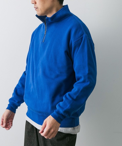 URBAN RESEARCH DOORS（アーバンリサーチドアーズ）の「コットン裏起毛ハーフジップスウェット（スウェット・メンズ・グレー系その他/ブラック/ブルー・MEDIUM/X-LARGE/LARGE）」の18枚目の写真