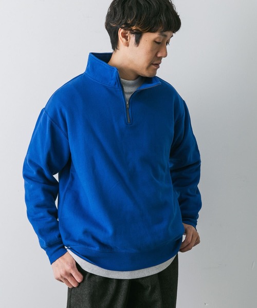 URBAN RESEARCH DOORS（アーバンリサーチドアーズ）の「コットン裏起毛ハーフジップスウェット（スウェット・メンズ・グレー系その他/ブラック/ブルー・MEDIUM/X-LARGE/LARGE）」の21枚目の写真