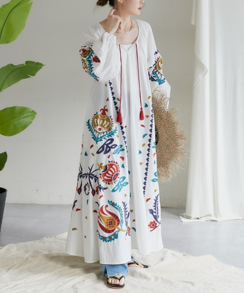 【新品】CIAOPANICTYPY【india】カラフル刺繍ワンピース　完売品 CIAOPANIC TYPY（チャオパニックティピー）の「【india