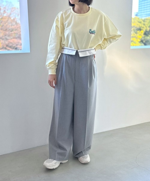 LEPSIM（レプシィム）の「折り返しスラックスパンツ　987507（スラックス・レディース・トップグレー/ブラック・MEDIUM/LARGE）」の10枚目の写真