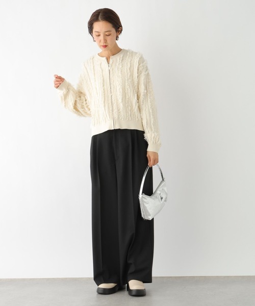 LEPSIM（レプシィム）の「折り返しスラックスパンツ　987507（スラックス・レディース・トップグレー/ブラック・MEDIUM/LARGE）」の16枚目の写真