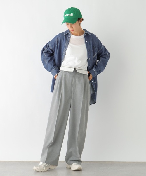 LEPSIM（レプシィム）の「折り返しスラックスパンツ　987507（スラックス・レディース・トップグレー/ブラック・MEDIUM/LARGE）」の21枚目の写真