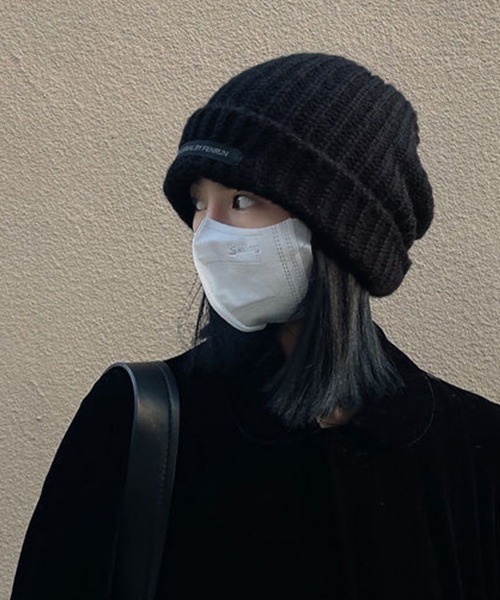 Miniministore(ミニミニストア)の「カラーニット帽子 レディース 7色(ニットキャップ/ビーニー・レディース・レッド/モスグリーン/ベージュ/ロイヤルブルー/チャコールグレー/ブラック/ブラウン・FREE)」の2枚目の写真